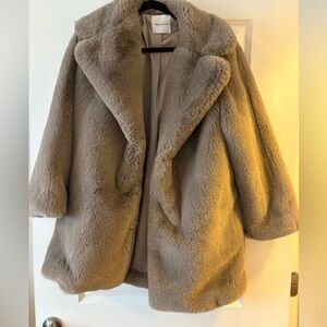 Gibson Latimer Faux Fur Jacket - Taupe